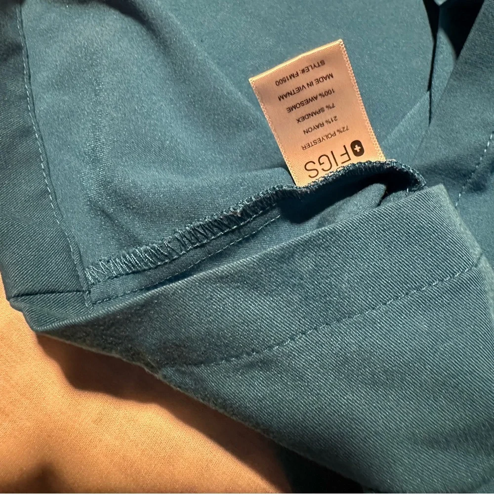 Figs Teal Scrub Mens joggers Set size top XS pants S